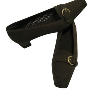 Stuart Weitzman Size 8 N Narrow Brown Suede Leather Pumps Heels Shoes